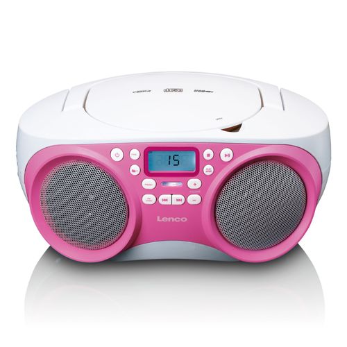 Radio portable / Lecteur CD portatif SCD-301PK Blanc-Rose
