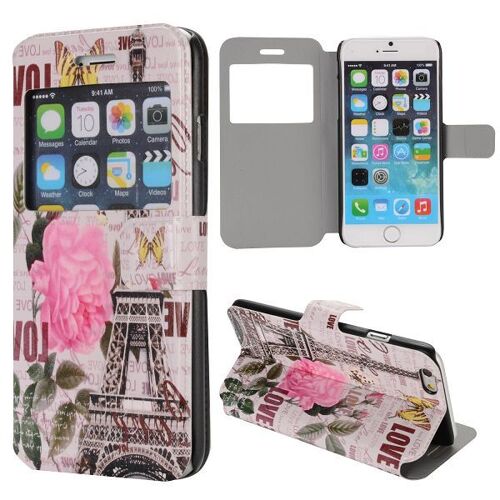 Étui Folio Étui A Rabat Iphone 6 6s (4"7) S View Design Tour Eiffel Paris 931