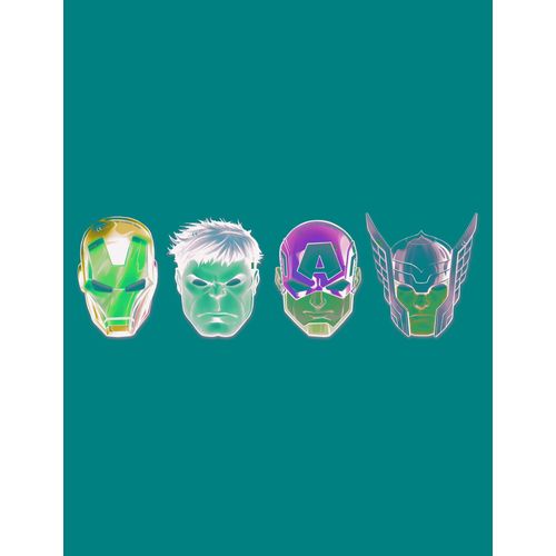 6 Masques En Carton Avengers Mighty Taille Unique