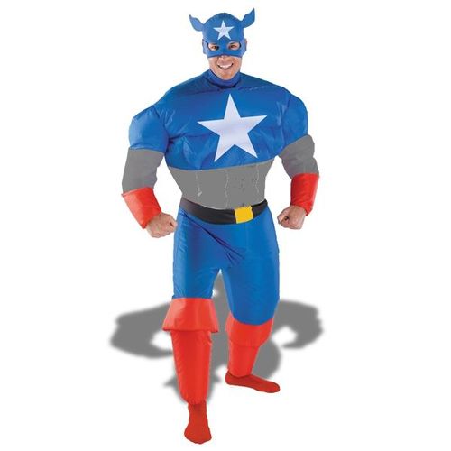 Costume Captain America Gonflable Déguisement De Super Héros