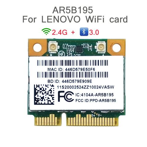 Carte Réseau Wi-fi Ar5b195, 2.4 Ghz, Bluetooth 3.0, Mini Pci-e, Adaptateur Réseau Sans Fil Pour Lenovo G480, G580, G780, Y480, Y580, Y570, Z485