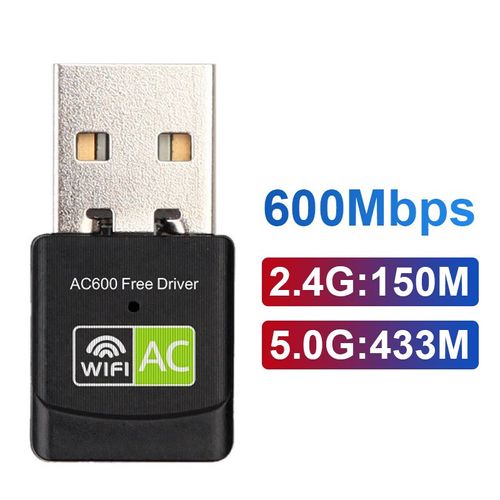 600m - Adaptateur Wifi 5ghz, Antenne Ethernet Usb 3.0, Longue Portée, Dongle Pour Pc Portable,Récepteur