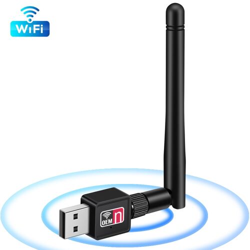 N150-2DB - Mini Adaptateur Usb 2.0 Pour Wifi 600mbps 5,8 Ghz + 2,4 Ghz, Récepteur Réseau Sans Fil, Carte Lan, Antenne Haute Vitesse