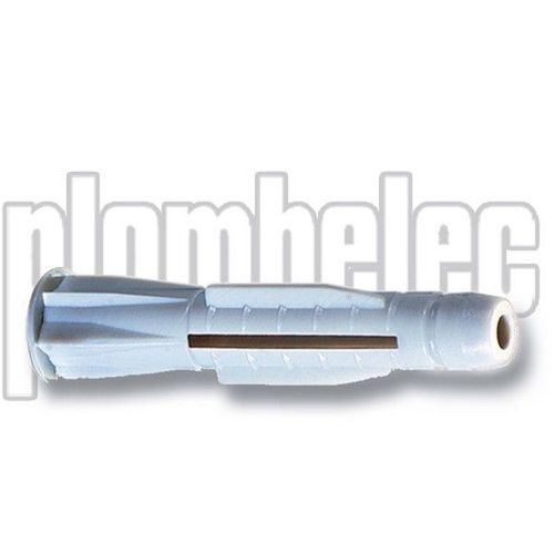 PLOMBELEC 050206 - 100 x Chevilles PLOMBATORS Ø6 x L40 mm multi matériaux pour vis VBA ou pattes à vis
