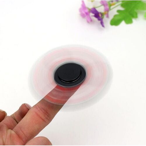 Lot De 2 Pieces Fidget Cube Hand Tri Spinner Plastique Rouge Widget Focus Relaxation Anti Stress Décompression Détente Travail Jeu Eveil Toupie Adulte Enfant