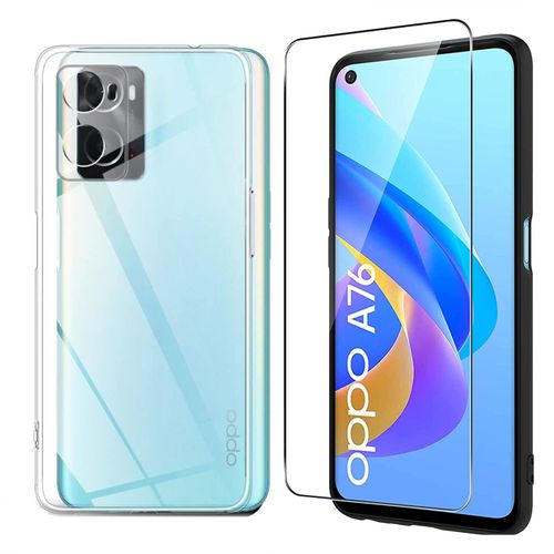 Protection Intégrale 360 Degres Oppo A76 / A96 4g : Coque Gel De Protection En Tpu Invisible Arrière Transparente Et Protection Écran Classique Oppo A76 / A96 4g - Accessoires Pochette Case