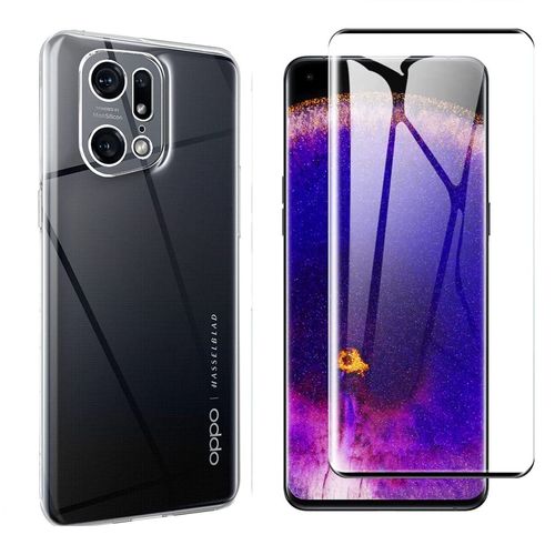 Protection Intégrale 360 Degres Oppo Find X5 5g : Coque Gel De Protection En Tpu Invisible Arrière Transparente Et Protection Écran Full Cover Noir Oppo Find X5 5g - Accessoires Pochette Case