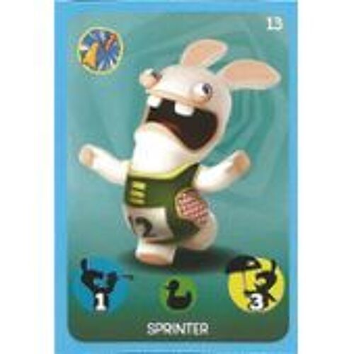 Carte Lapins Crétins Panini Carrefour N° 13 Sprinter