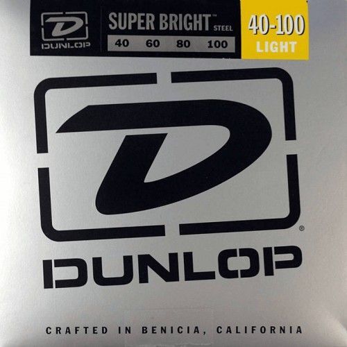 Dunlop Super Bright Stainless Steel Light 40-100 - Jeu Cordes Guitare Basse