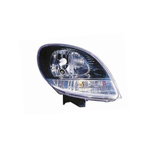 Phare Droit Avec Clignotant 03 Blanc . Bord Noir Pour Renault Kangoo