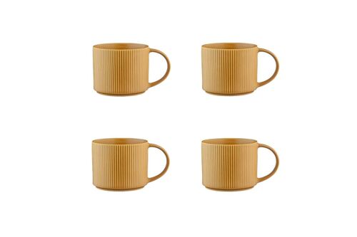 Mug Scandi 50cl - 4 Pièces - Ocre