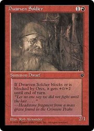 Dwarven Soldier V2 Magic Mtg - Fallen Empires 0 - U -