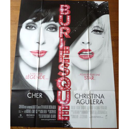 Burlesque De Steven Antin Avec Christina Aguilera, Cher - Affiche Originale De Film Format 120 X 160 Cm