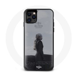 Coque Pour Iphone 12 Pro Max Game Of Thrones Saison 8 Daenerys Targaryen Feu Et Sang Le Trône De Fer Logo Gris