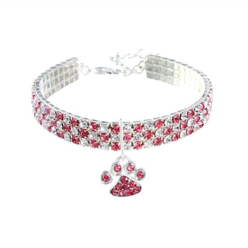 Collier En Cristal Pour Animaux De Compagnie, Bijoux, Pendentif Avec Chaîne En Diamant Et Strass, Bracelet En Cuir Coloré, Fournitures Pour Chiot, Chien, Chaton