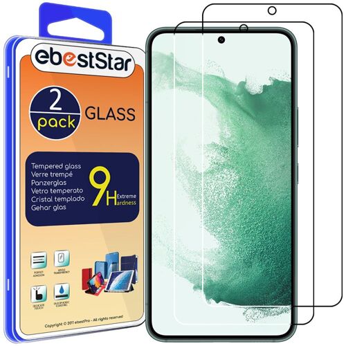Ebeststar - {Pack X2} Verre Trempé Samsung Galaxy S22 5g Film Protection Ecran Anti-Rayure, Pose Sans Bulles [Dimensions Precises Smartphone : 146.0 X 70.6 X 7.6 Mm, Écran 6.1'']