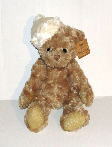 Peluche Ours Marron Clair La Galleria - Doudou Ours Articulé 36 Cm