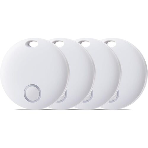 MEVRONISSHOP-Smart Tag, Traqueur de Bagages, Fonctionne avec Apple Find My (iOS Uniquement), Localisateur d'Articles pour Clés, Sac à Dos, Portefeuille, Animaux Domestiques, Étanchéité, 4 Pièces