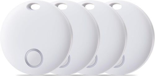 MEVRONISSHOP-Smart Tag, Traqueur de Bagages, Fonctionne avec Apple Find My (iOS Uniquement), Localisateur d'Articles pour Clés, Sac à Dos, Portefeuille, Animaux Domestiques, Étanchéité, 4 Pièces