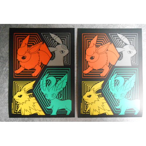 2 Protèges Cartes (Sleeve) Pokemon Eb7 Noctali, Pyroli, Voltali, Phyllali - Original Et Non Ultra Pro