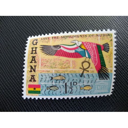 Timbre Ghana Yt 144 Déesse Vautour Nekhbet D'elkab, Protectrice Du Pharaon 1963 ( 040506 )