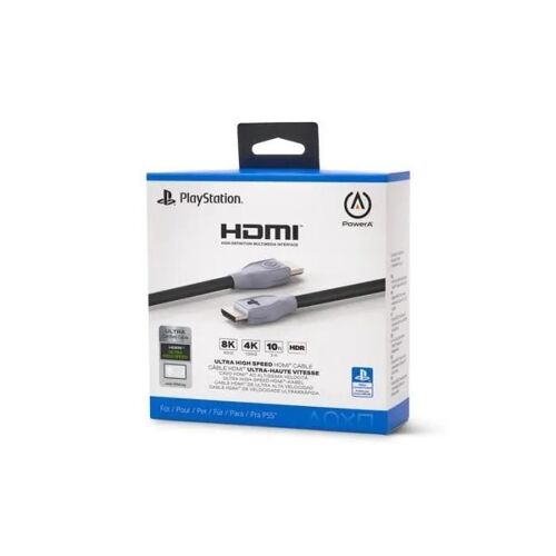 Câble HDMI PowerA pour PS5 - Noir et Gris - Marque POWER A