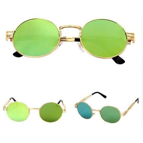 Lunette De Soleil Miroir Vert Gold