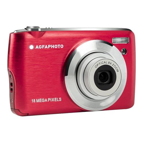Appareil photo Compact compact - 8.0 MP / 18.0 MP (interpolé) - 1080p - 8x zoom optique - rouge