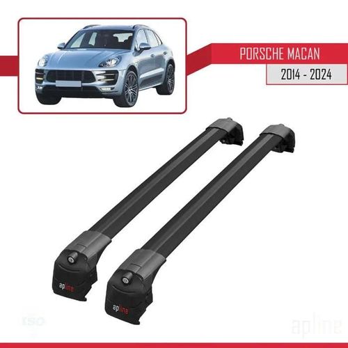 Compatible Avec Porsche Macan 2014-2024 Barres De Toit Ace-2 Railing Porte-Bagages De Voiture Noir