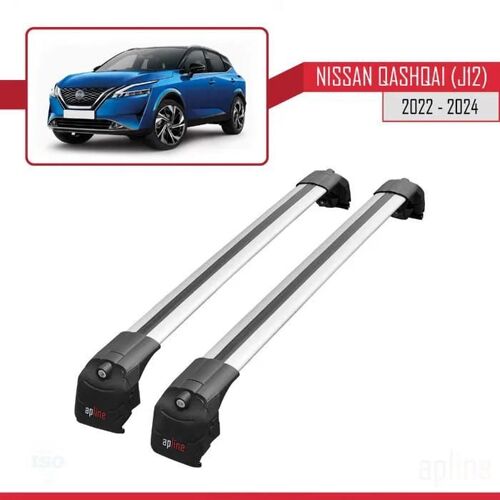 Compatible Avec Nissan Qashqai 3 (J12) 2022-2026 Ace-2 Barres De Toit Railing Porte-Bagages De Voiture Gris Aluminium 2 Barres