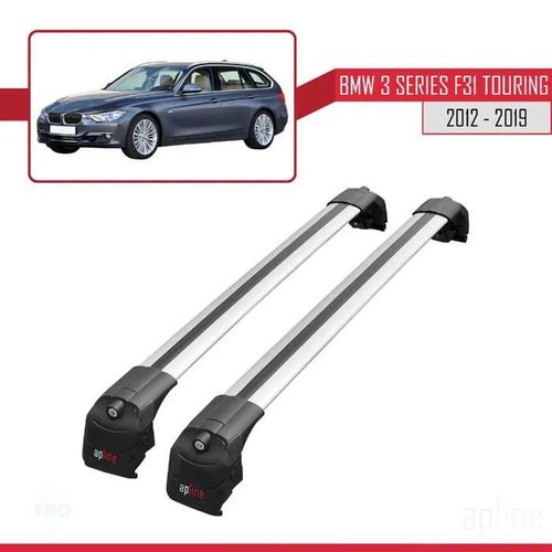 Barres De Toit - Ace-2 - Bmw 3 Série F31 - Aluminium - Gris - Charge Utile 300 Kg