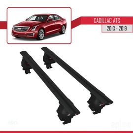 Barres De Toit - Ace-4 - Compatible Cadillac Ats 2013-2019 - Aluminium - Noir - Charge 300 Kg