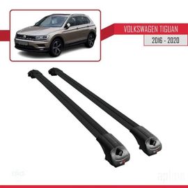 Pour Volkswagen Tiguan 2016-2020 Barres De Toit Ace-1 Railing Porte-Bagages De Voiture Noir
