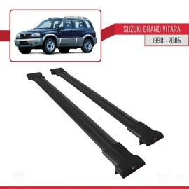 Barres De Toit - Fly - Suzuki Grand Vitara 1998-2005 - Aluminium - Noir - Charge Utile 300 Kg