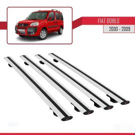 Barres De Toit - Fiat - Basic Modèle - Aluminium - 4 Pièces - Charge Utile 300 Kg
