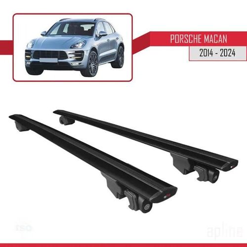 Porte-Bagages De Toit - Hook - Porsche - Aluminium - Noir - Compatible Macan 2014-2023
