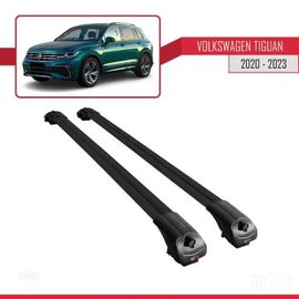 Pour Volkswagen Tiguan 2020-2023 Barres De Toit Ace-1 Railing Porte-Bagages De Voiture Noir