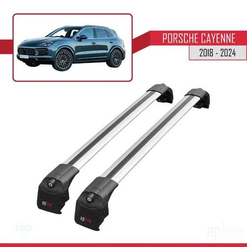 Barres De Toit - Ace-2 - Porsche Cayenne (2018-2024) - Aluminium - Gris - Charge Utile 300 Kg