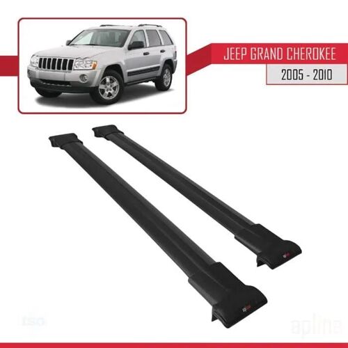 Barres De Toit - Fly - Jeep Grand Cherokee 2005-2010 - Aluminium - Noir - Charge Utile < 300 Kg