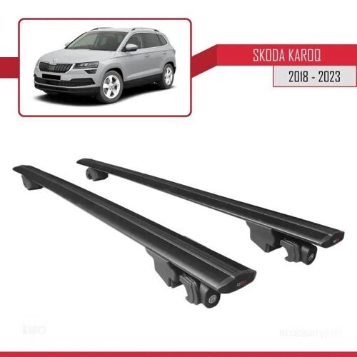 Barres De Toit - Skoda - Karoq 2018-2023 - Aluminium - Noir - Verrouillable