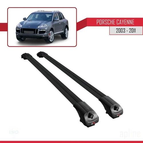 Barres De Toit - Ace-1 - Porsche Cayenne 2003-2011 - Aluminium - Noir - Charge Utile 300 Kg