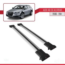 Barres De Toit - Fly - Modèle Gris 1008 - Aluminium - Charge Utile 300 Kg - Pour Audi A6 (C6) 2006-2011
