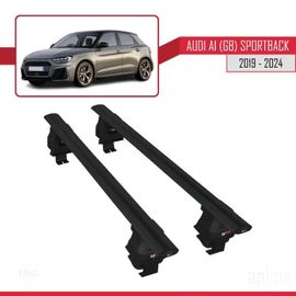 Barres De Toit - Ace-4 - Audi A1 Sportback 2019-2023 - Aluminium - Noir - Charge Utile 300 Kg