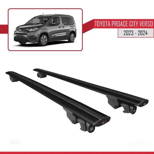Barres De Toit - Toyota - Proace City Verso 2023-2024 - Aluminium - Noir - Charge < 300 Kg
