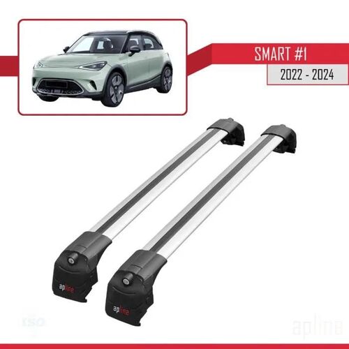 Compatible Avec Smart #1 2022-2026 Ace-2 Barres De Toit Railing Porte-Bagages De Voiture Gris Aluminium 2 Barres