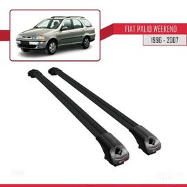 Barres De Toit - Ace-1 - Fiat Palio Weekend - Aluminium - Noir - Charge Utile 300 Kg