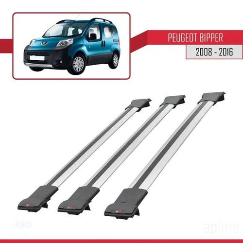 Barres De Toit - Peugeot - Fly Modèle - Gris - 3 Pièces - Aluminium