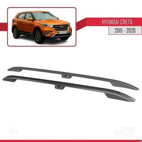 Rails de Toit - Hyundai Creta 2015-2020 - Barres Noires - Modèle Adhésif - Set Complet
