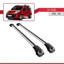 Barres De Toit - Ace-1 - Compatible Fiat Qubo 2008-2017 - Aluminium - Gris - Charge Utile 300 Kg