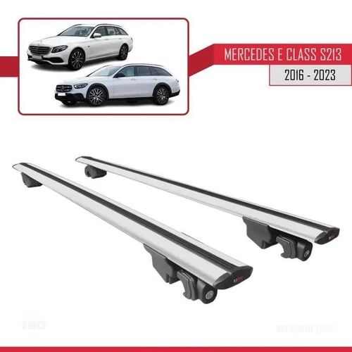Pour Mercedes E-Class S213 2016-2021 Hook Barres De Toit Railing Porte-Bagages De Voiture Avec Verrouillable Alu Gris